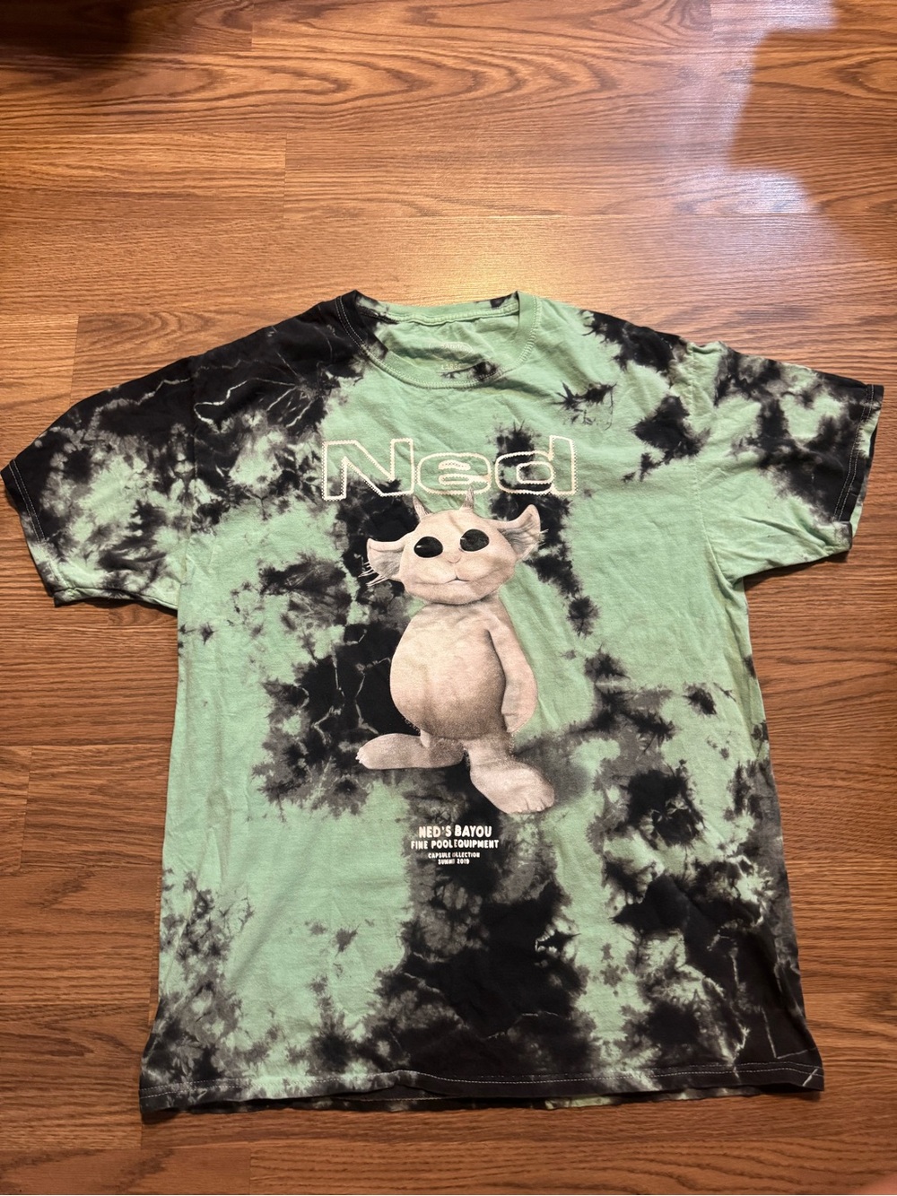 Ned Graphic Tie-Dye Tee - Green & Black